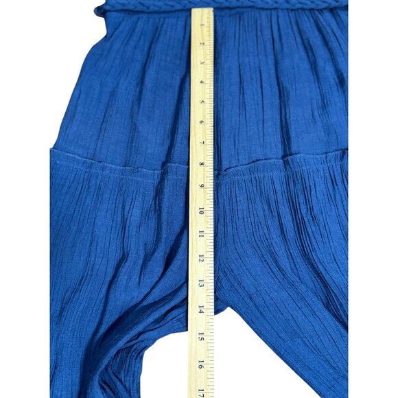 Love Tree Womens Size M Strapless Royal Blue Jumpsuit Wide Leg Boho Casual Party - Picture 6 of 11